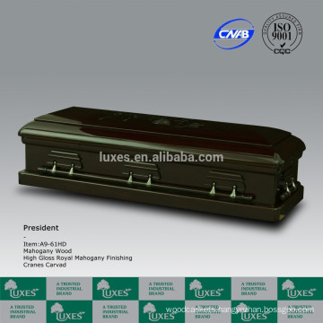LUXES Hand Carved Wooden American Casket For Funeral